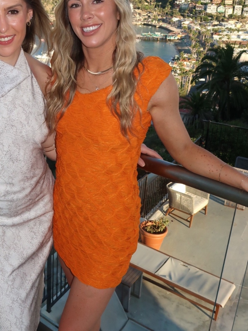 Orange Zara mini dress